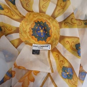1980s Vintage Dolce & Gabbana Silk Foulard Scarf